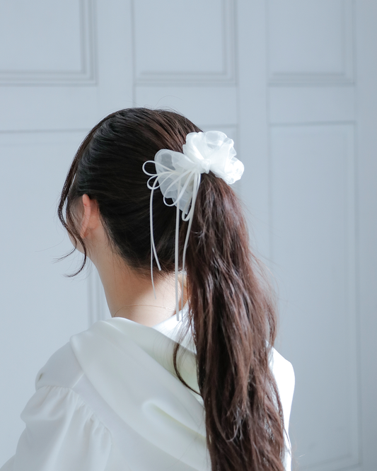 ribbon shirring scrunchie