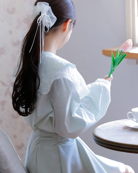 ribbon embroidered blouse