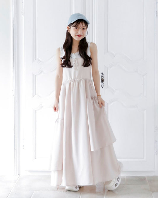 【restock】asimée tiered camisole onepiece