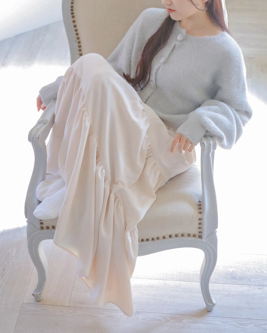 tiered chiffon skirt【sheep ivory】