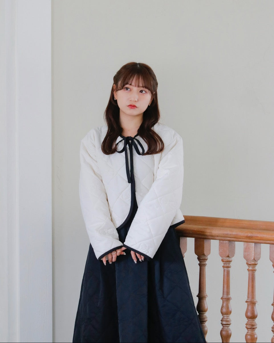 Ribbon quilting 2way one-piece