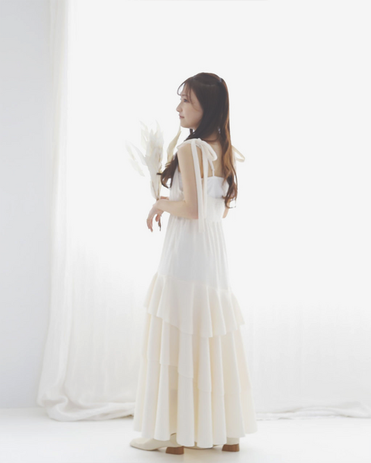 tiered ribbon camisole onepiece