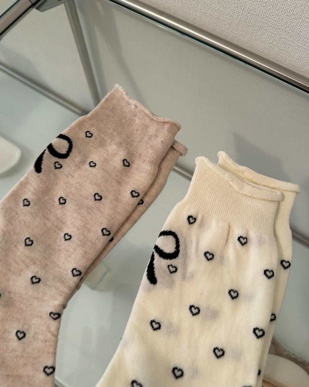 Heart dot socks