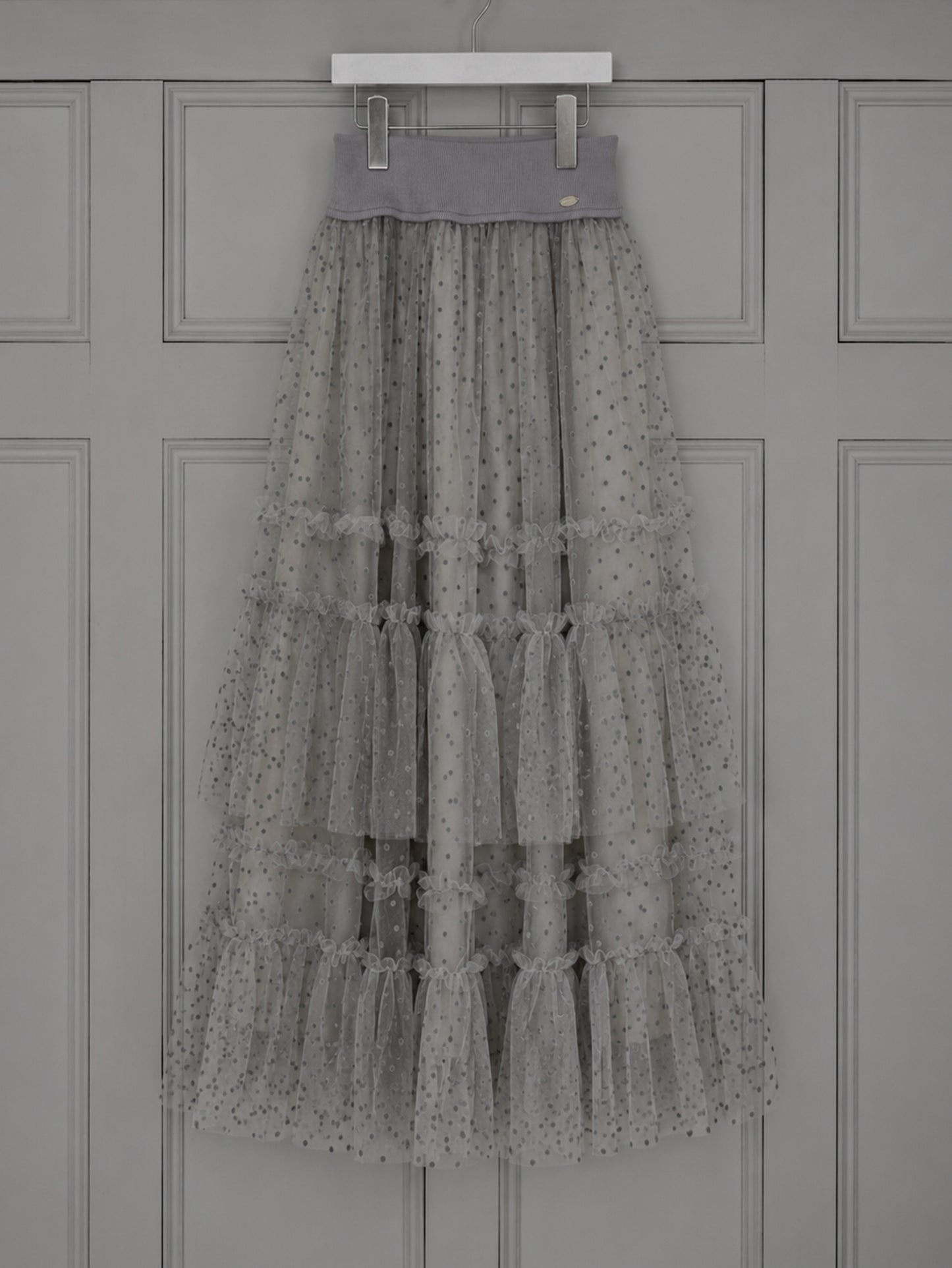 【6/17 20:00 発売】Dot tulle tiered skirt