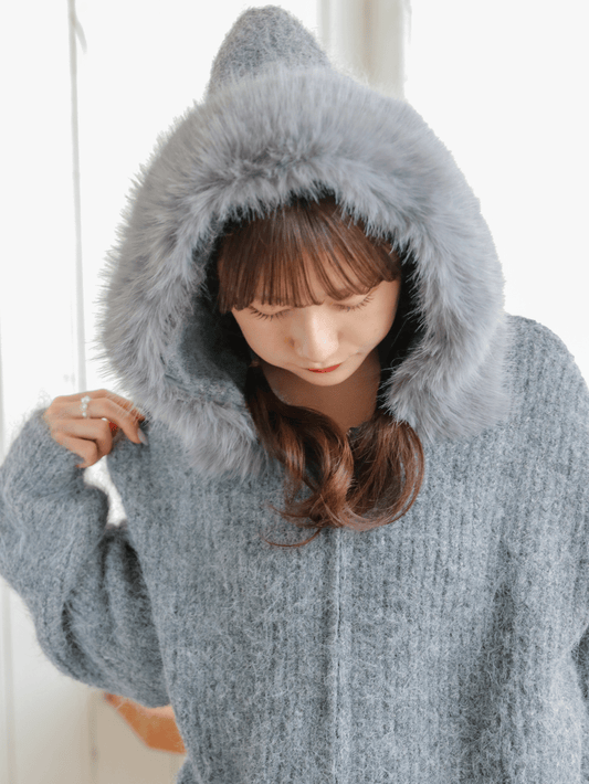 Fluffy Hoodie Knit