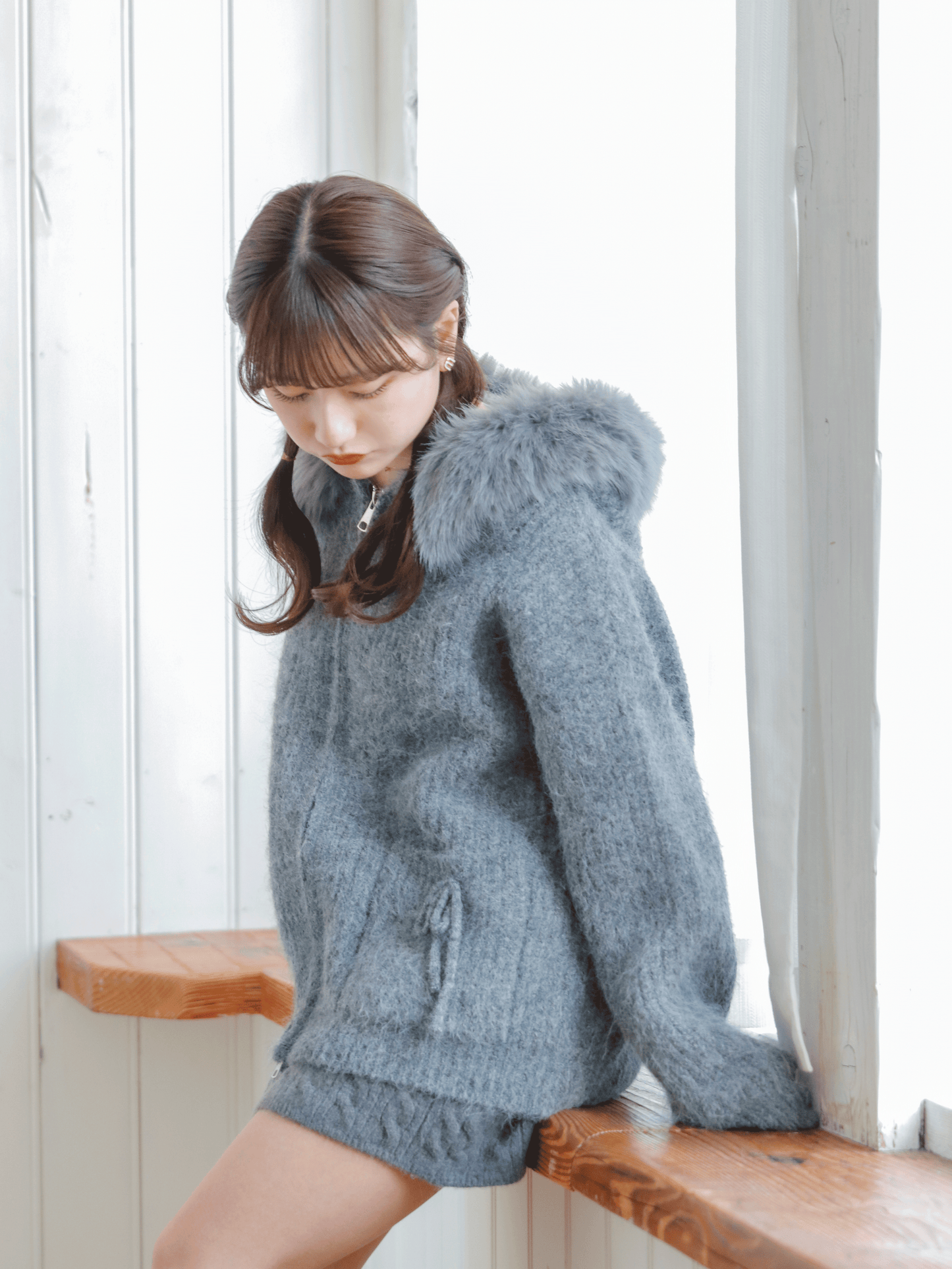 Fluffy Hoodie Knit