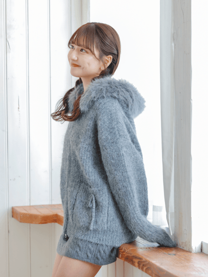 Fluffy Hoodie Knit