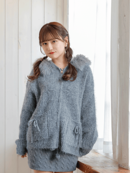 Fluffy Hoodie Knit