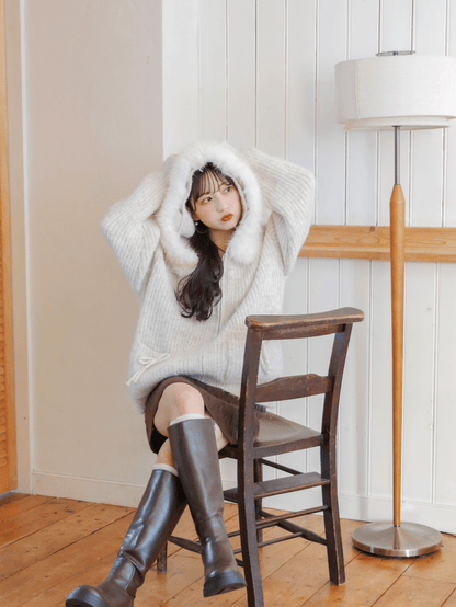 Fluffy Hoodie Knit