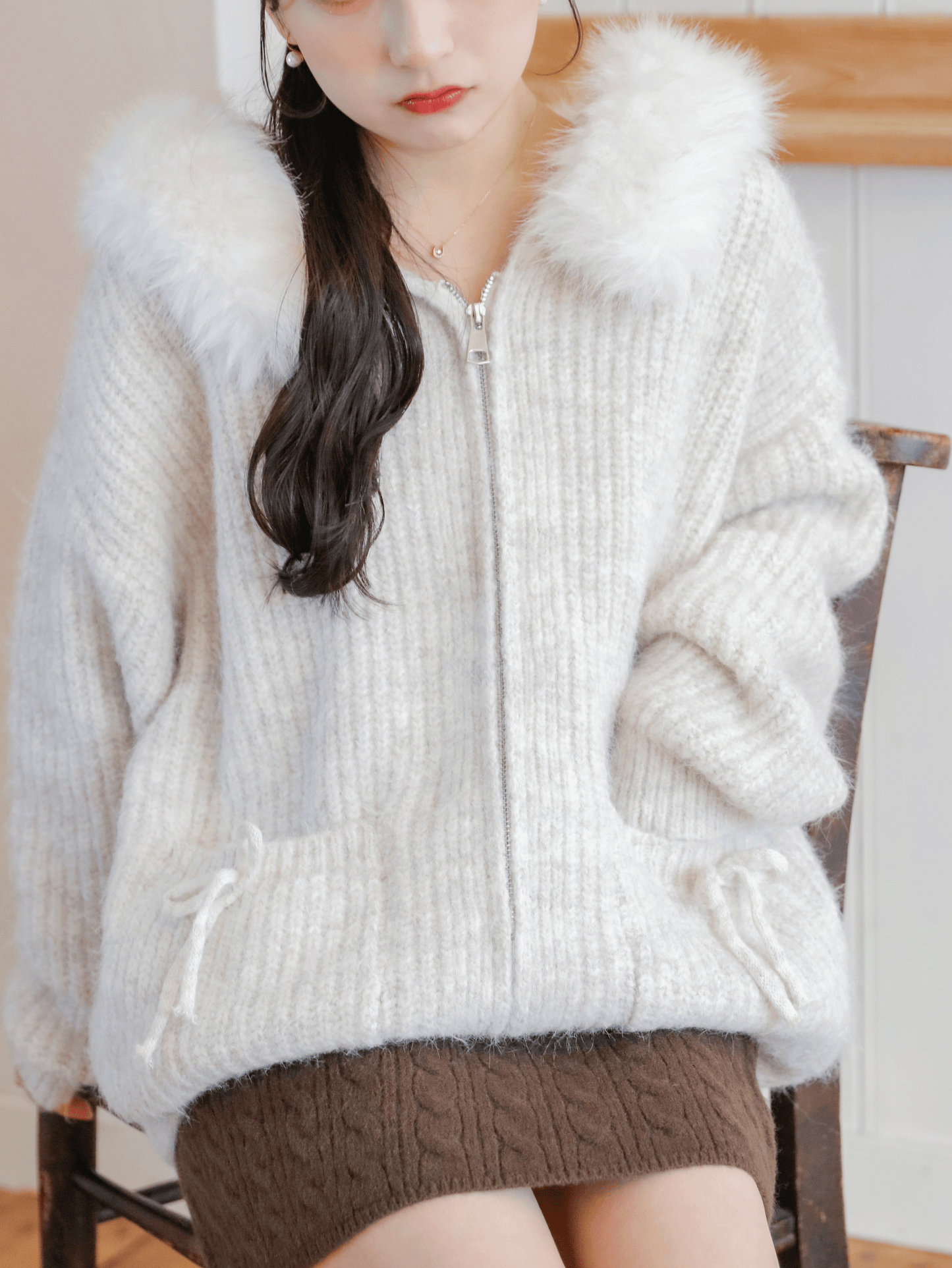 Fluffy Hoodie Knit
