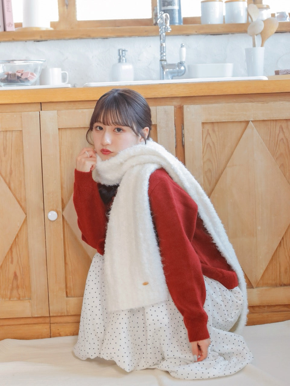 Fluffy Knit Muffler