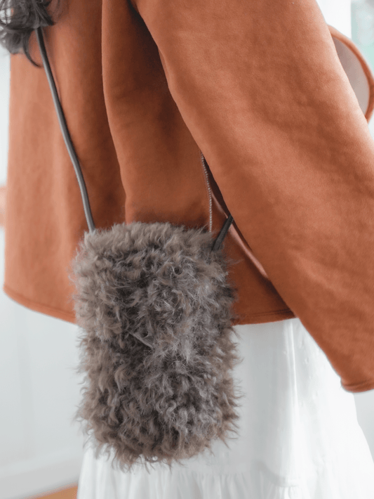Mouton Fur Shoulder Bag