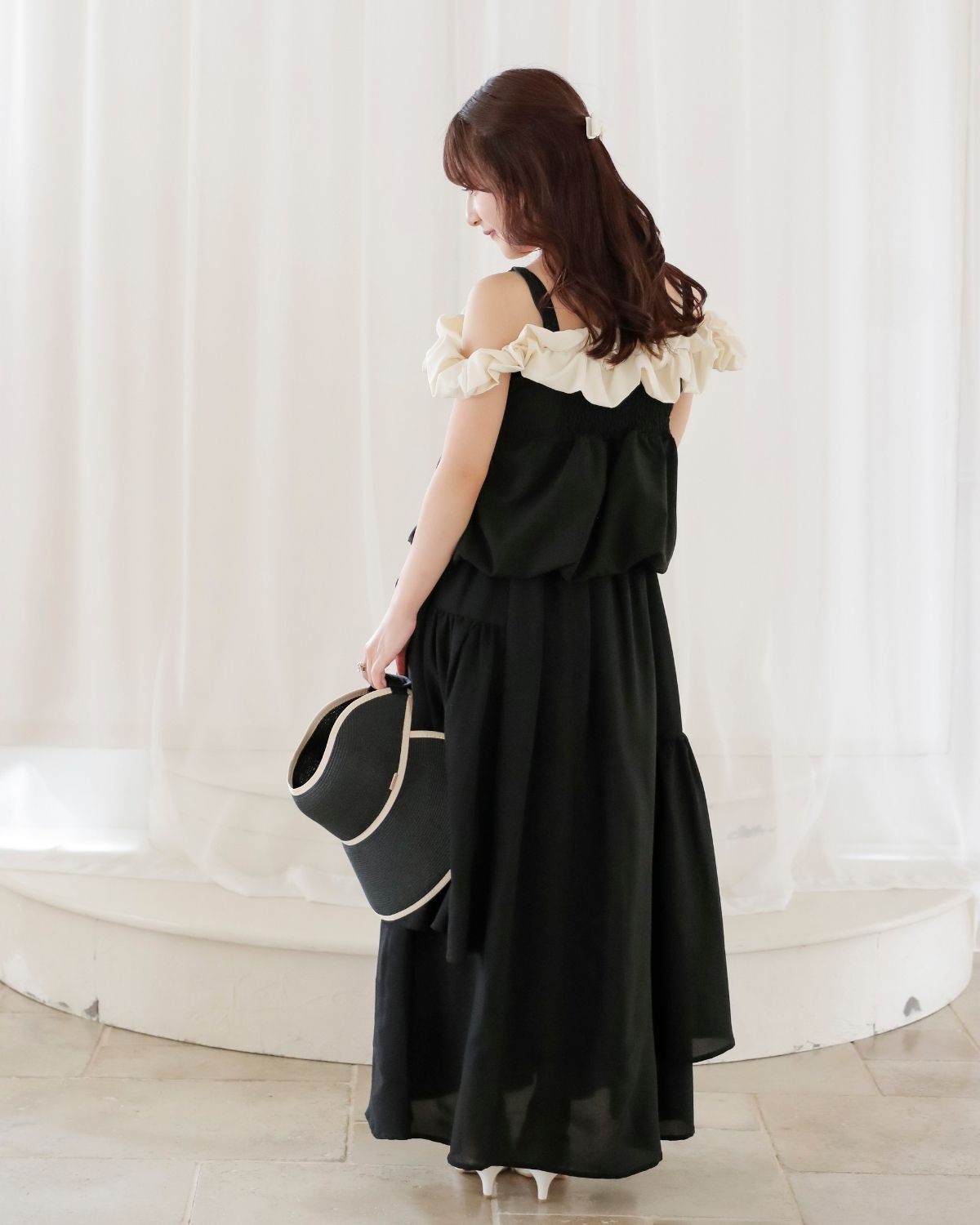 【restock】asimée tiered camisole onepiece