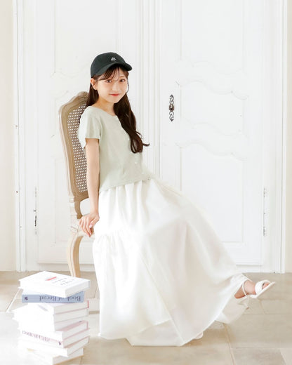 【restock】asimée tiered camisole onepiece