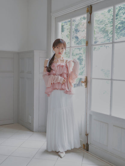 【6/17 20:00 発売】Tiered lace lame bustier