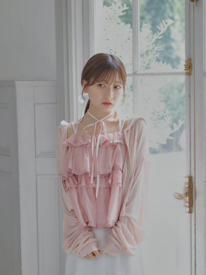 【6/17 20:00 発売】Tiered lace lame bustier