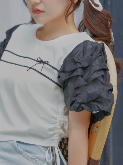 【6/17 20:00 発売】Volume sleeve drawstring tops