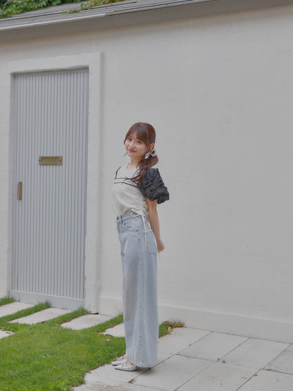 【6/17 20:00 発売】Volume sleeve drawstring tops