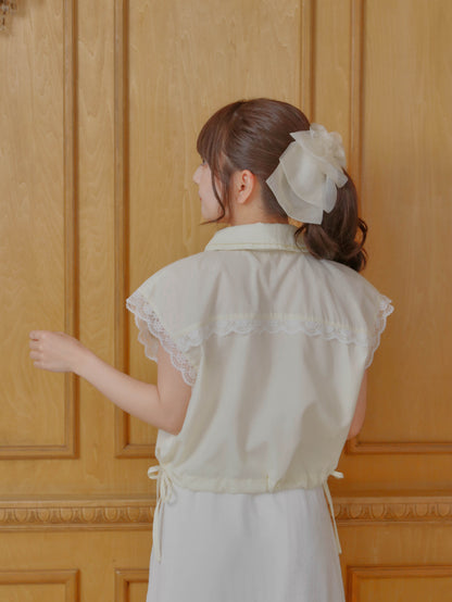【6/17 20:00 発売】No sleeve bow tie shirt