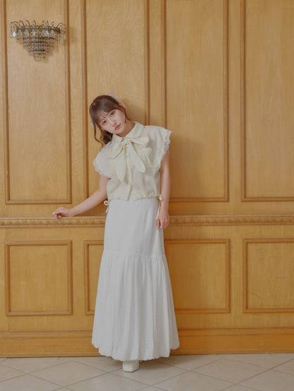 【6/17 20:00 発売】No sleeve bow tie shirt