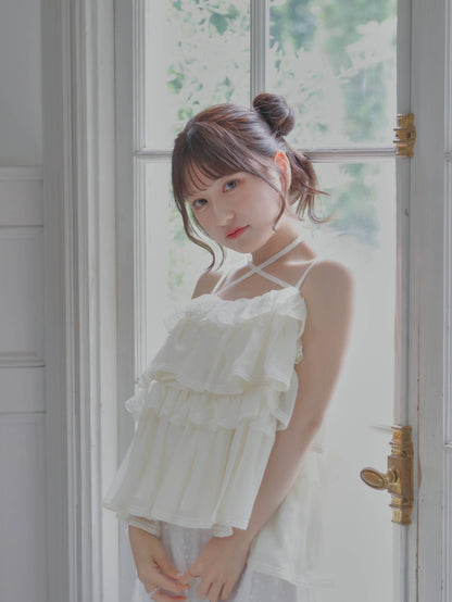 【6/17 20:00 発売】Tiered lace lame bustier