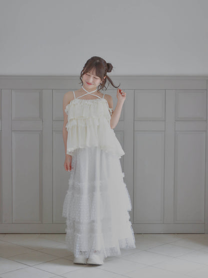【6/17 20:00 発売】Tiered lace lame bustier