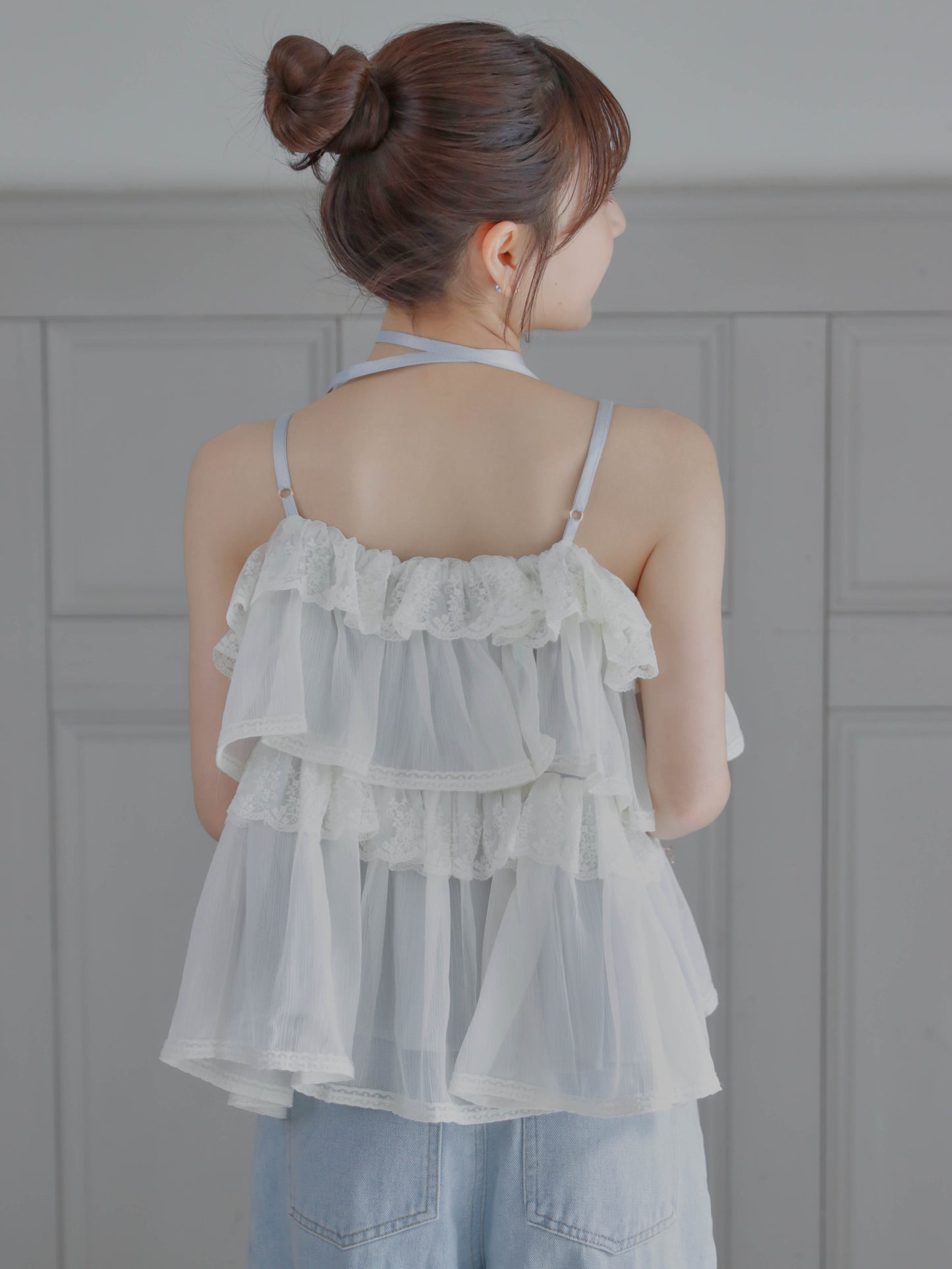 【6/17 20:00 発売】Tiered lace lame bustier