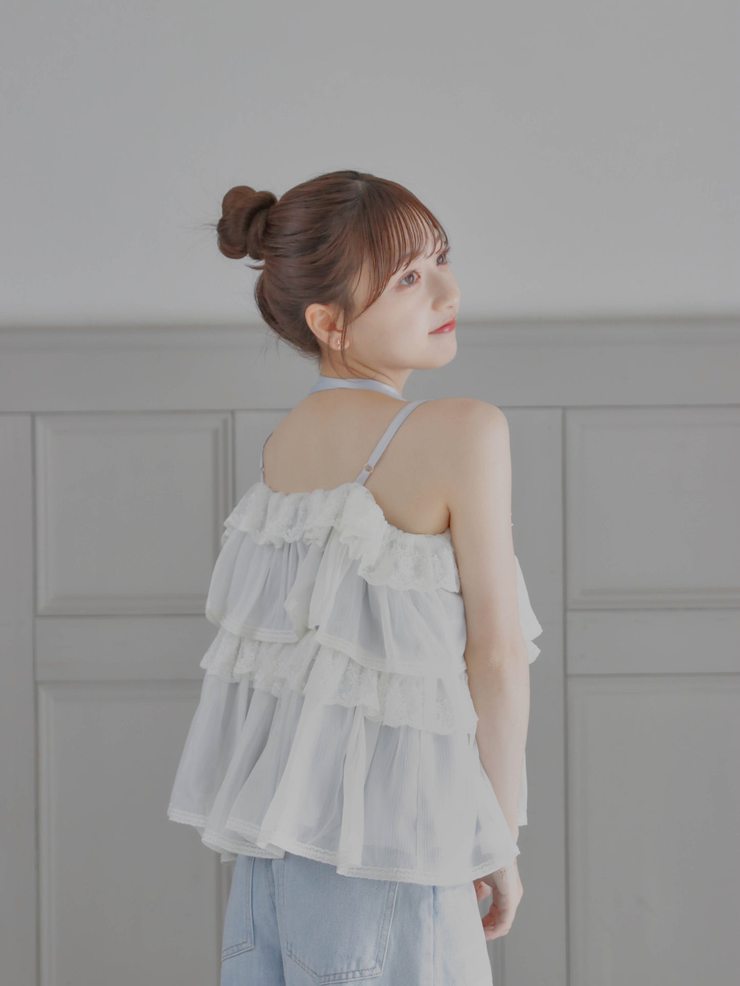 【6/17 20:00 発売】Tiered lace lame bustier