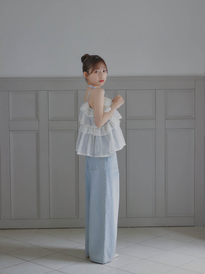 【6/17 20:00 発売】Tiered lace lame bustier