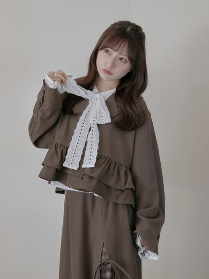 【9/16発売】Lace peplum blouse