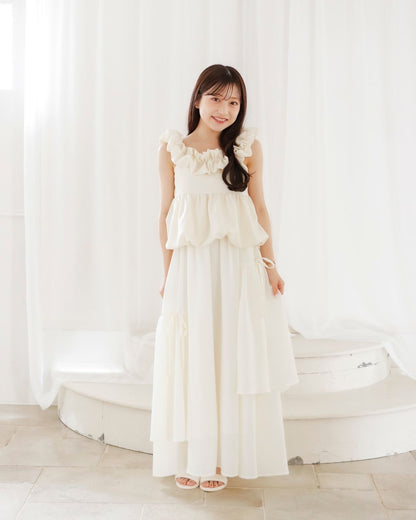 【restock】asimée tiered camisole onepiece
