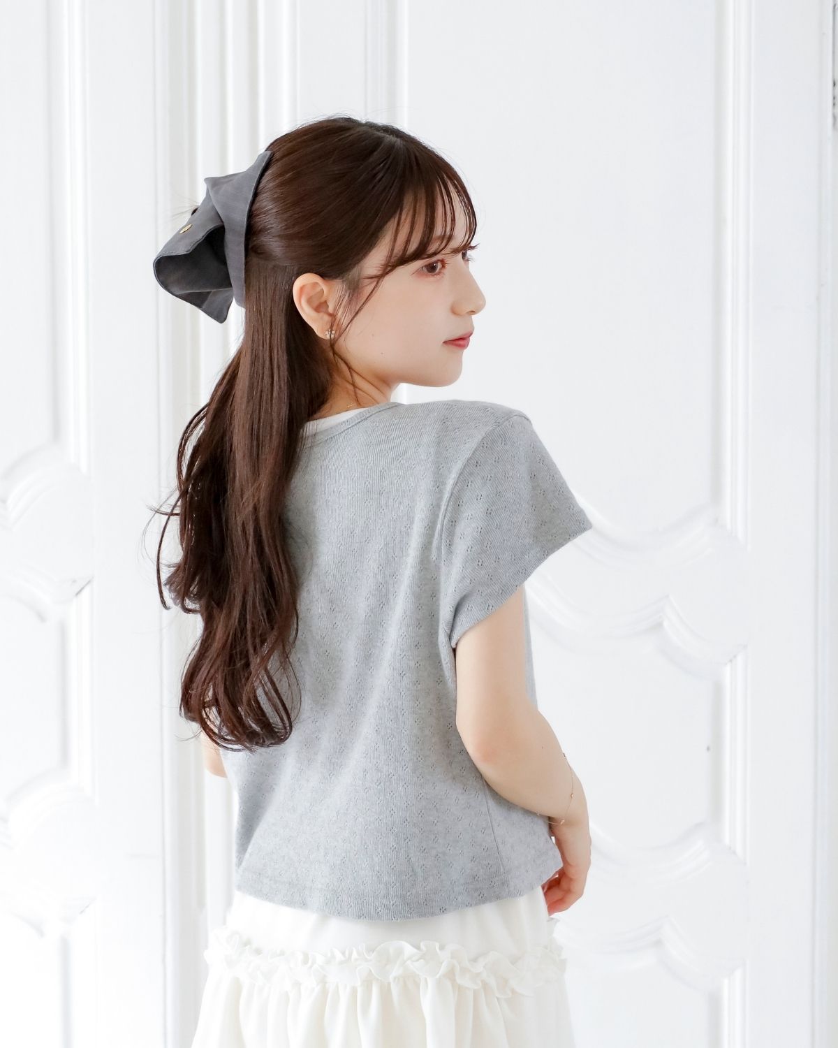 square stripe scrunchie
