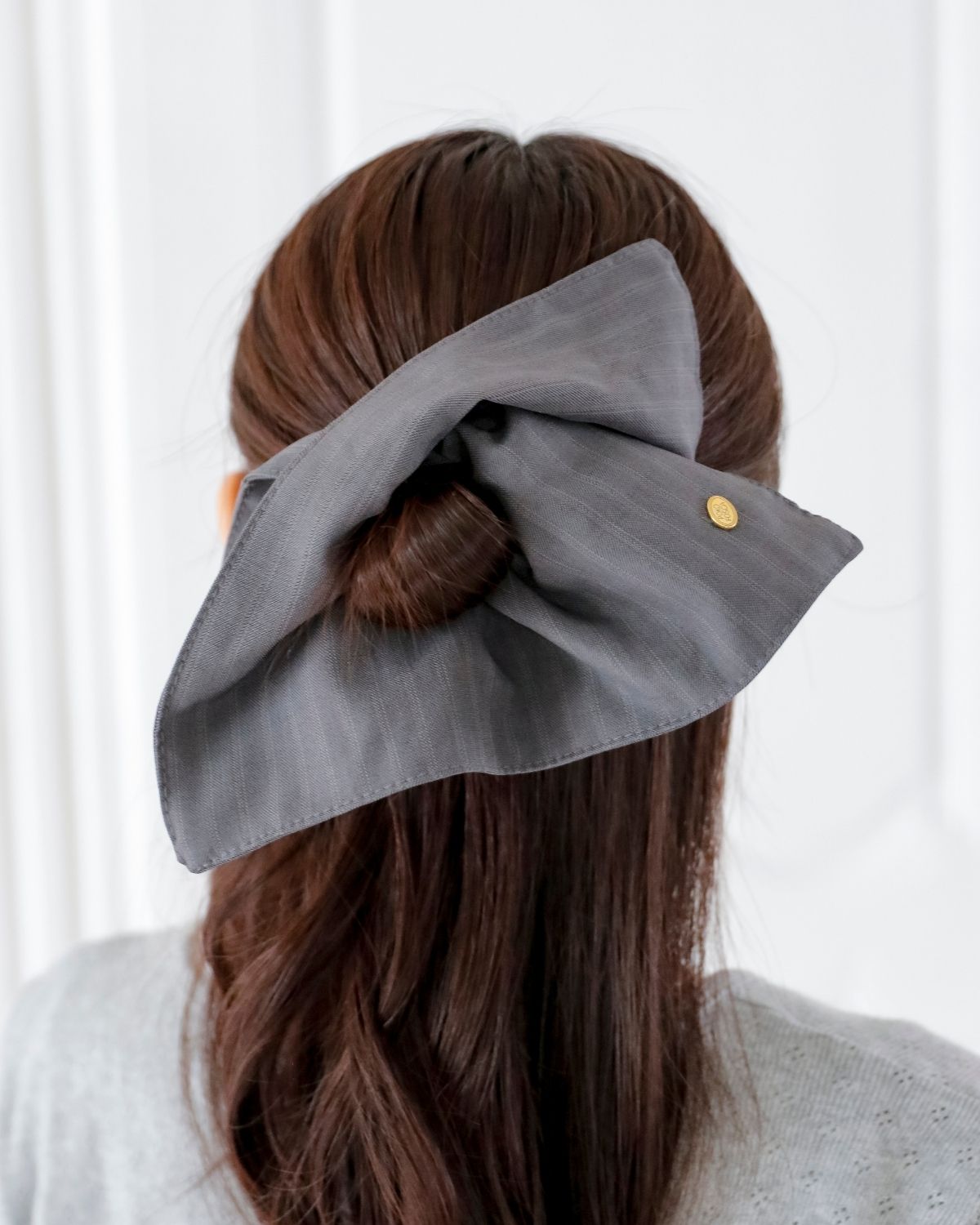 square stripe scrunchie