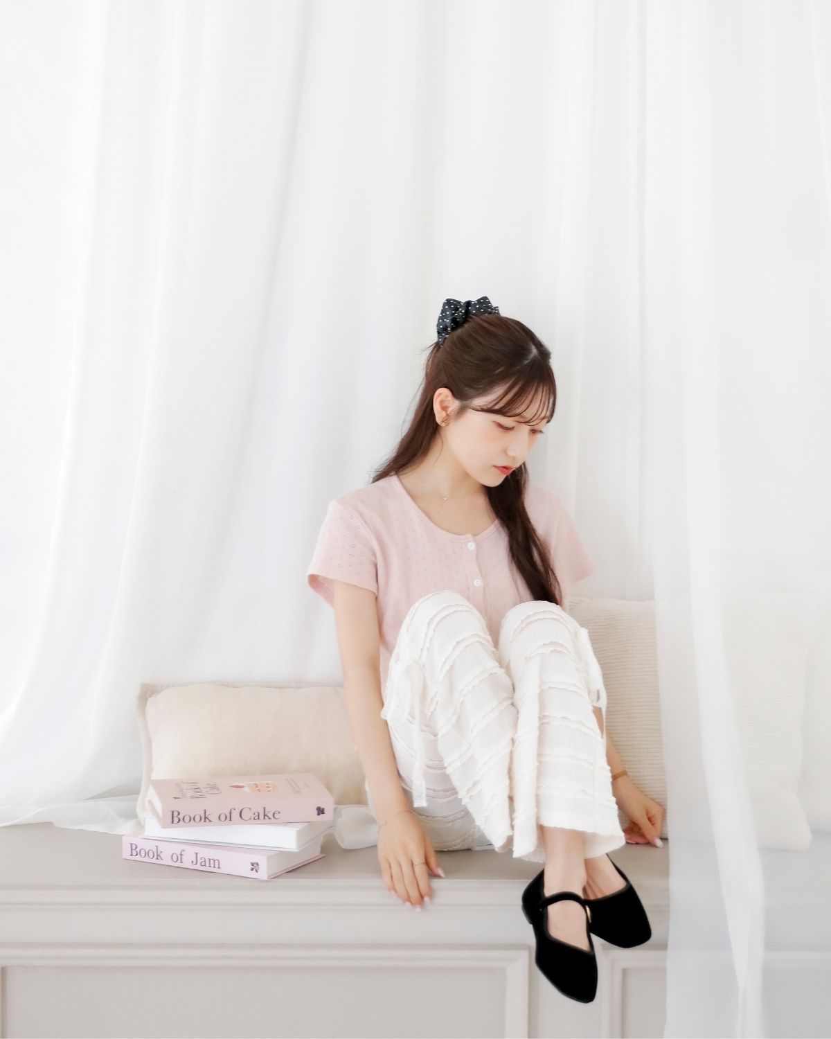 【Re Stock】lace flare pants