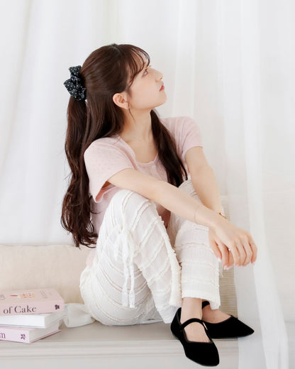 【Re Stock】lace flare pants