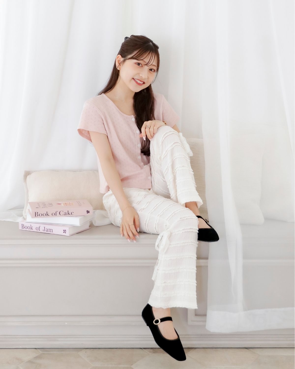 【Re Stock】lace flare pants