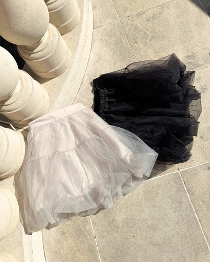 tulle balloon skirt