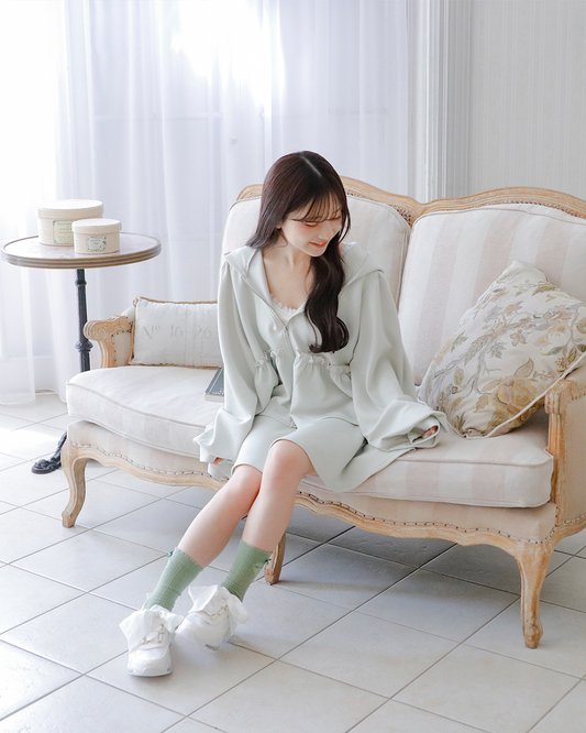 【Re Stock】peplum frill parker (setup対応)