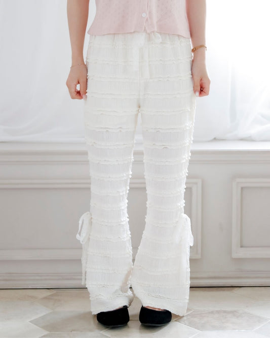 【Re Stock】lace flare pants