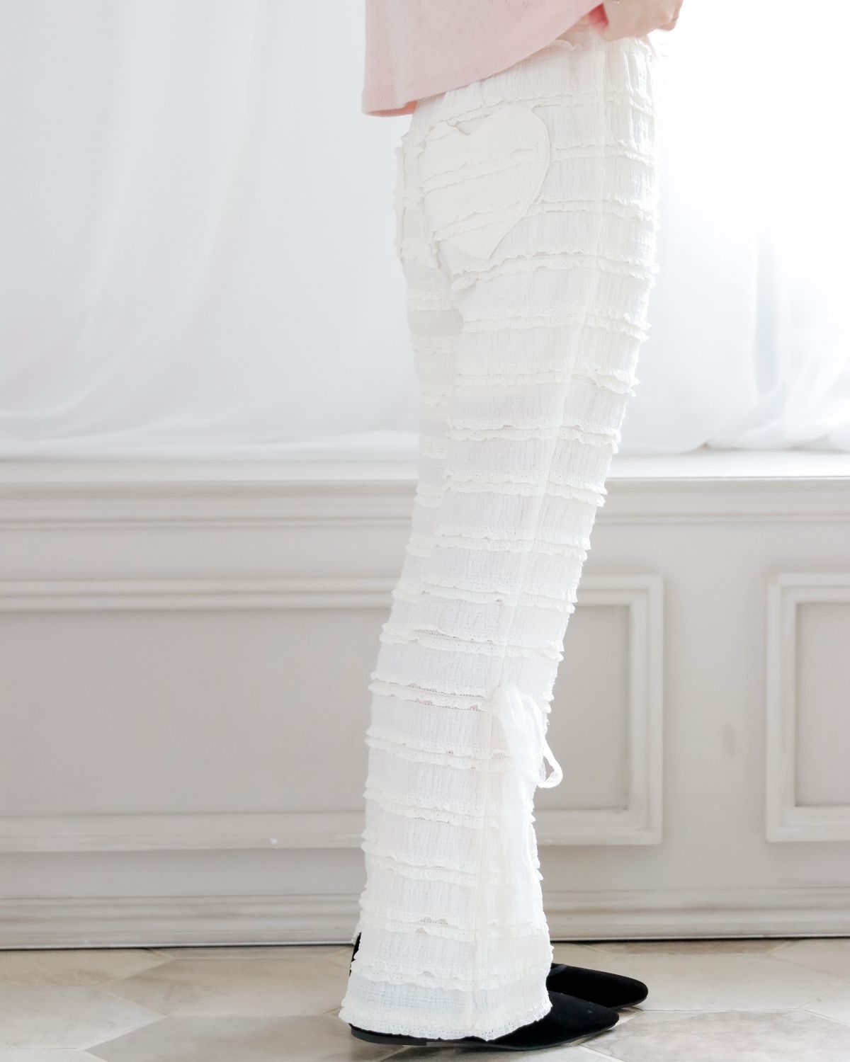 【Re Stock】lace flare pants