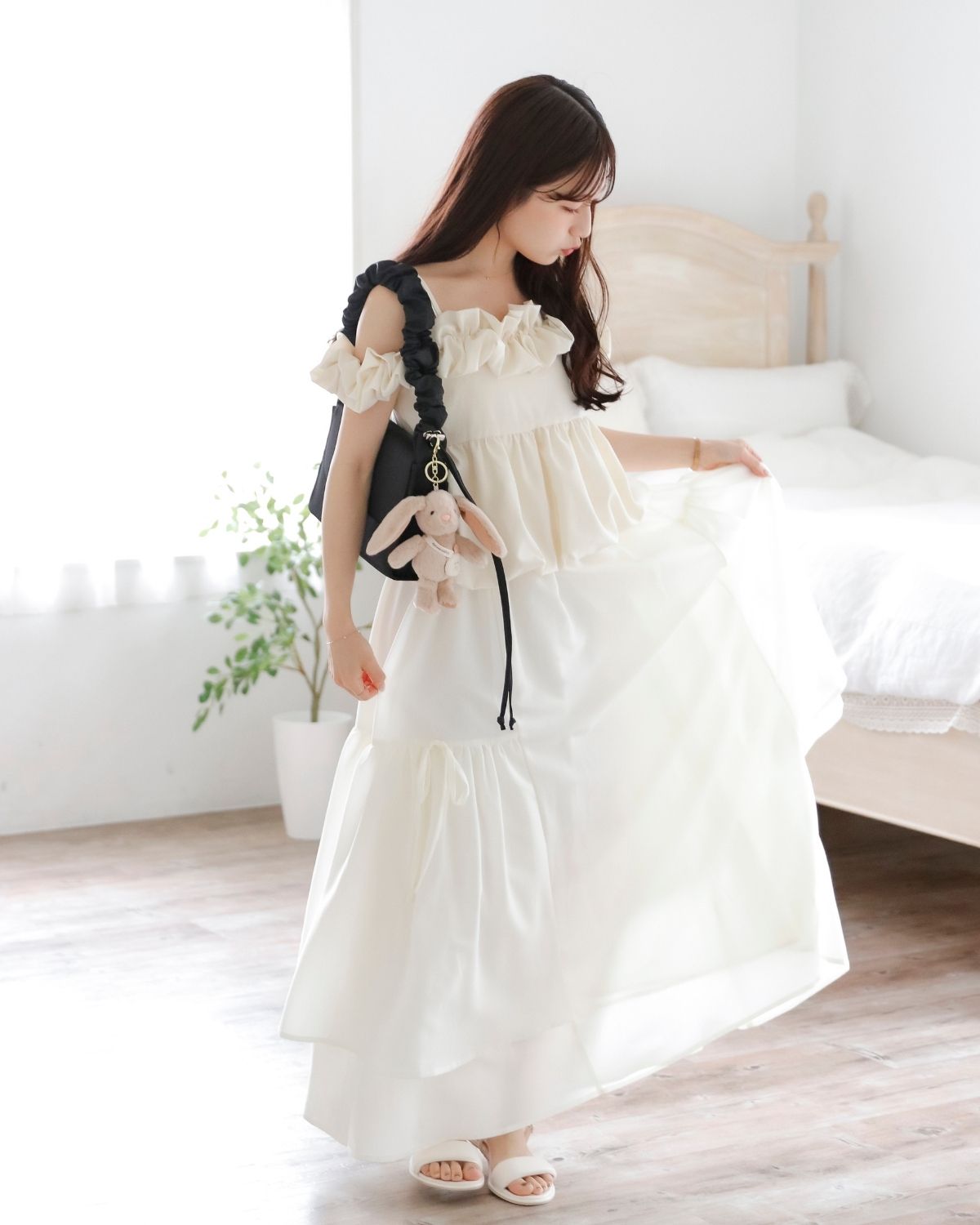 【restock】asimée tiered camisole onepiece