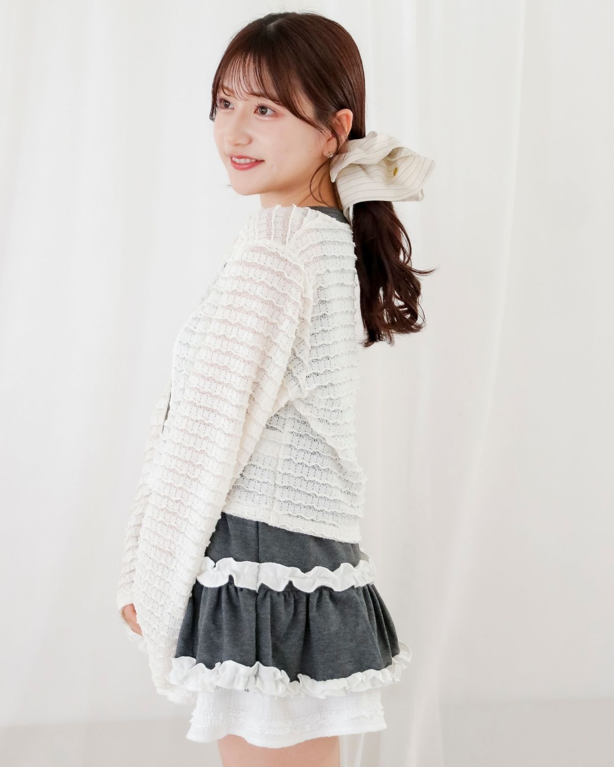 square stripe scrunchie