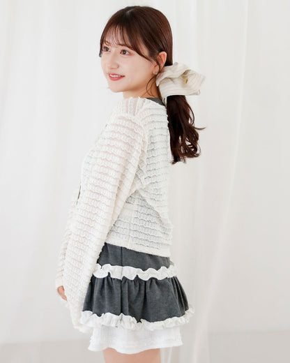 square stripe scrunchie