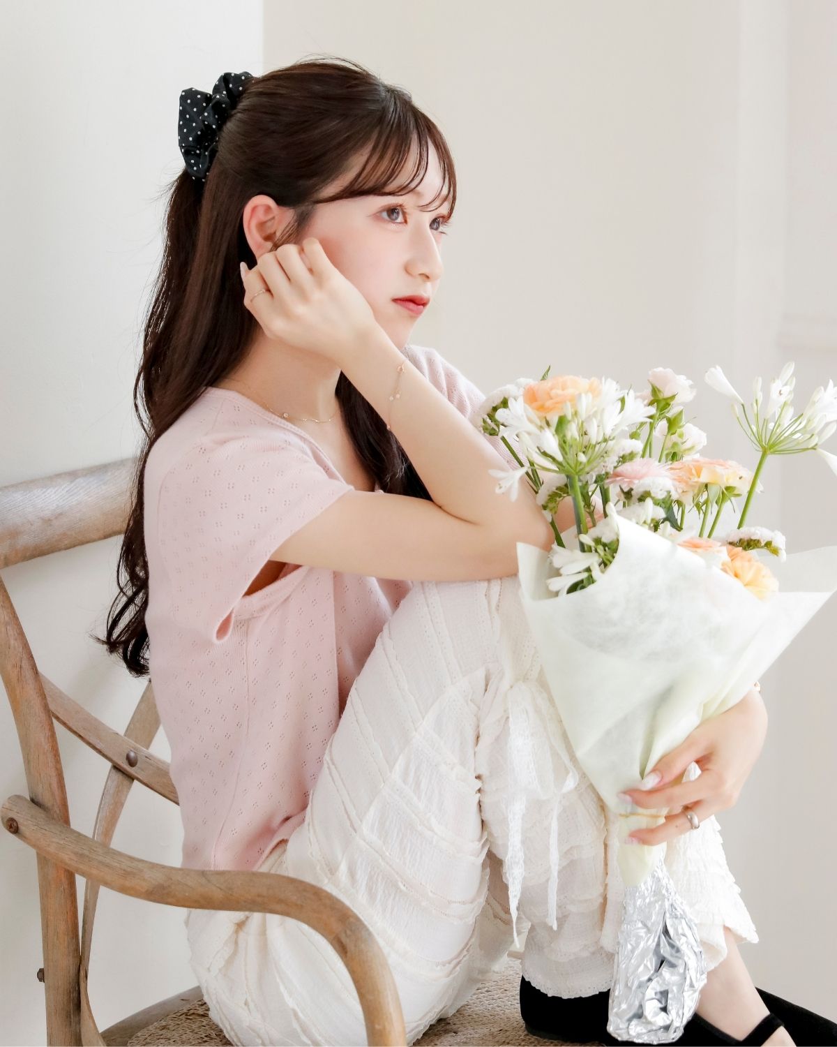 【Re Stock】lace flare pants