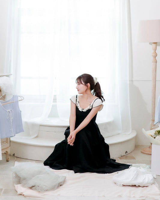 ribbon&frill padded tee