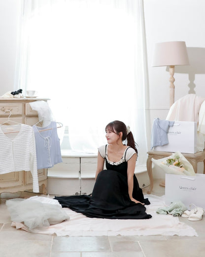 ribbon&frill padded tee