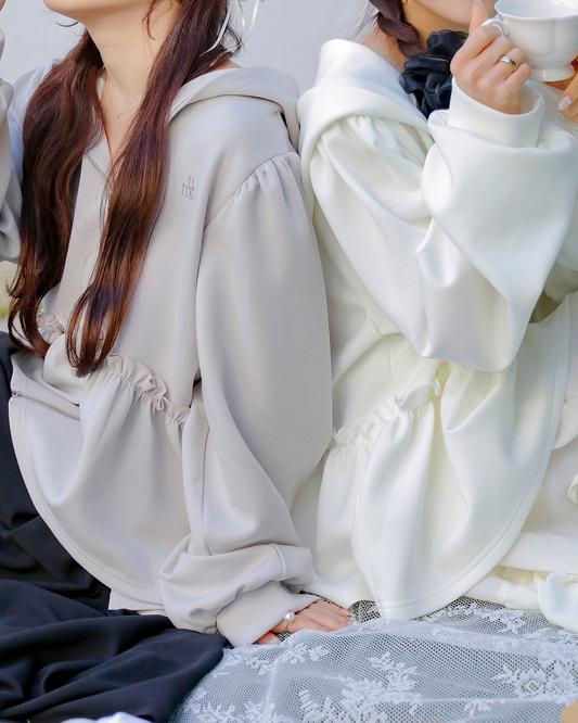 【Re Stock】peplum frill parker (setup対応)