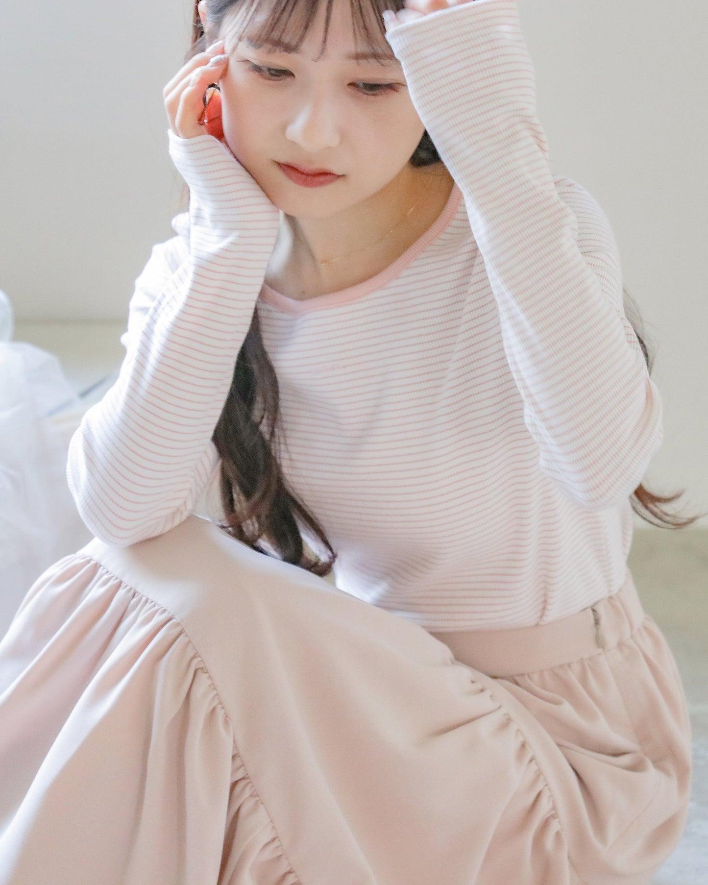 umm logo tops【baby pink】