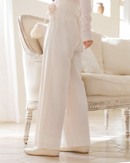 2way straight pants【milky white】