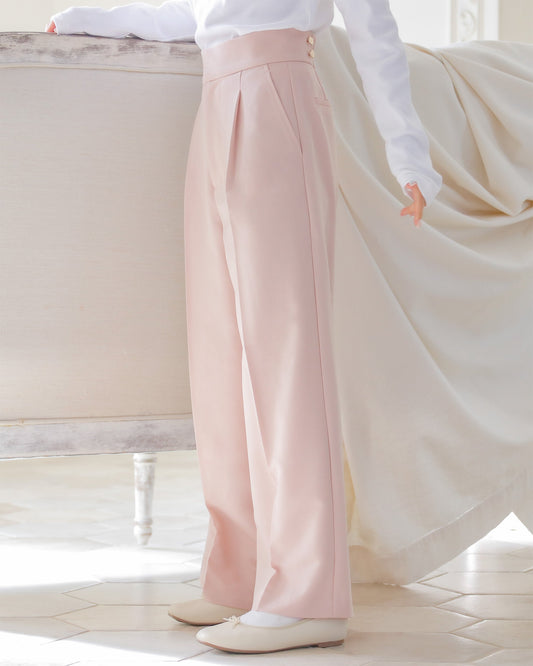 2way straight pants【piggy pink】